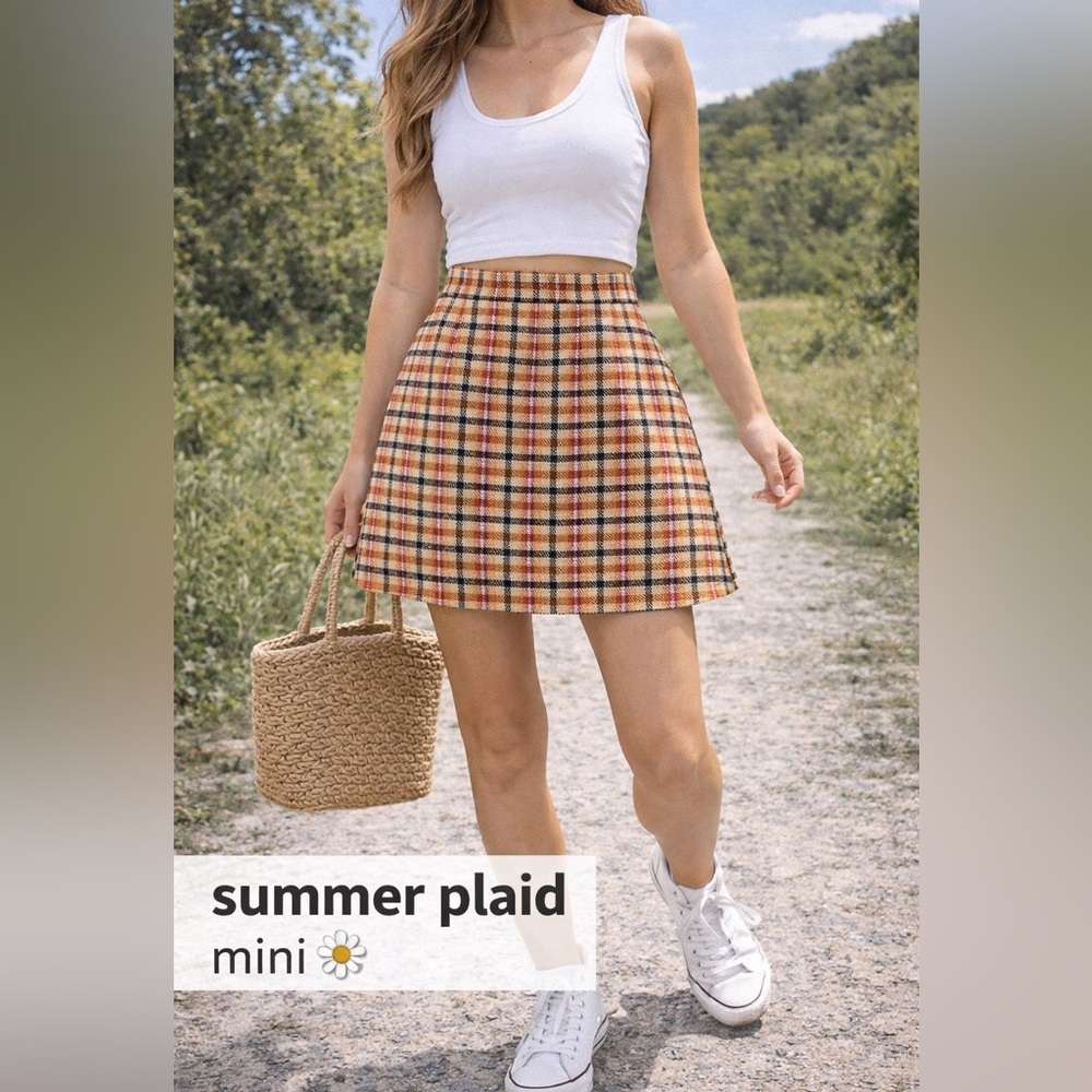 Forever 21 Plaid Mini Skirt Size Medium
